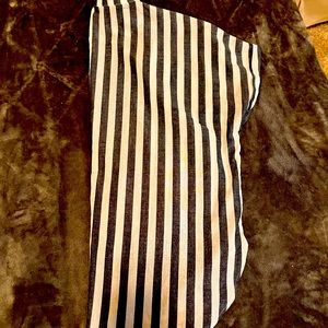 Two Tone Striped Knot Hem Blouse